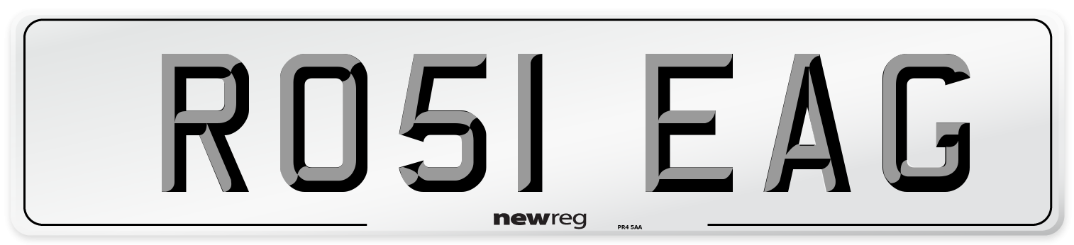 RO51 EAG Number Plate from New Reg